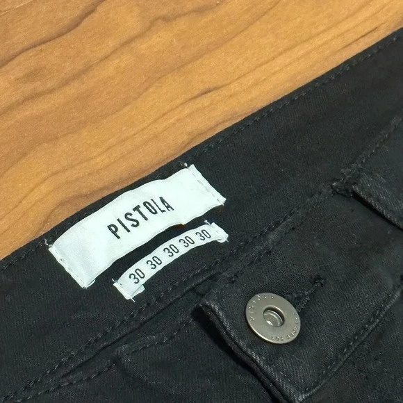 PISTOLA Black Straight Leg Studded Jeans Women’s 30 - Picture 2 of 3
